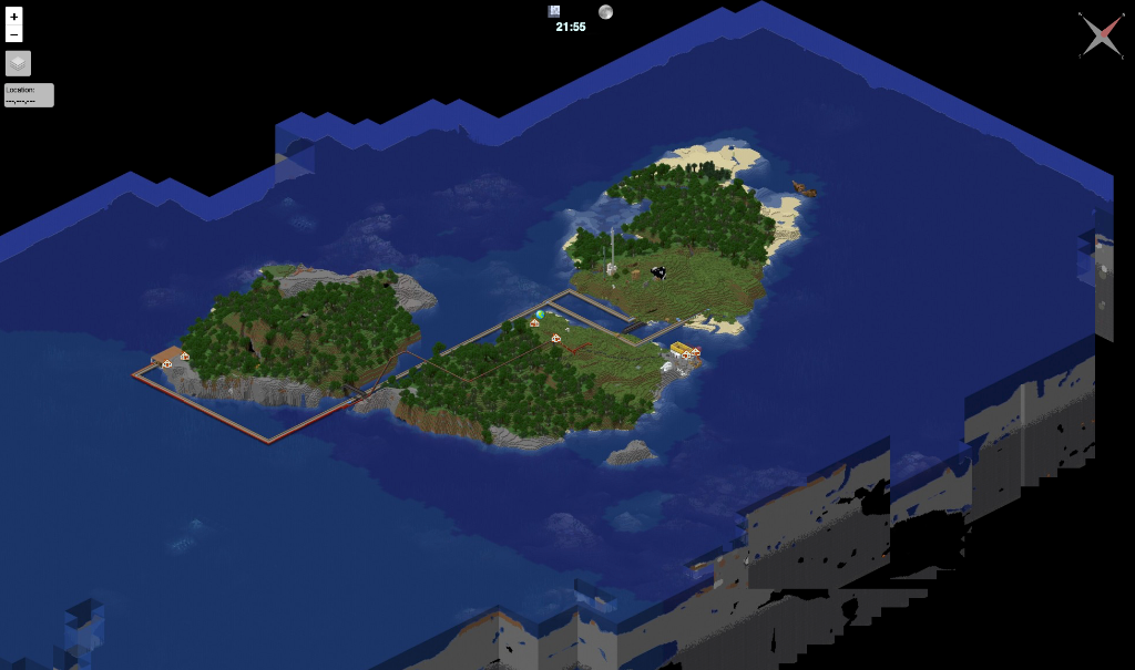 Карта мира Dynmap